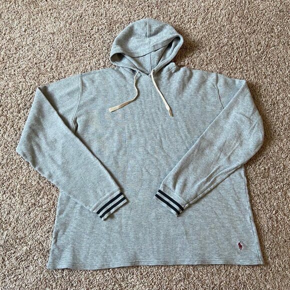 XL Ralph Lauren Mens Grey Hoodie Shirt Top Sweater Excelelnt Condition - Picture 1 of 3